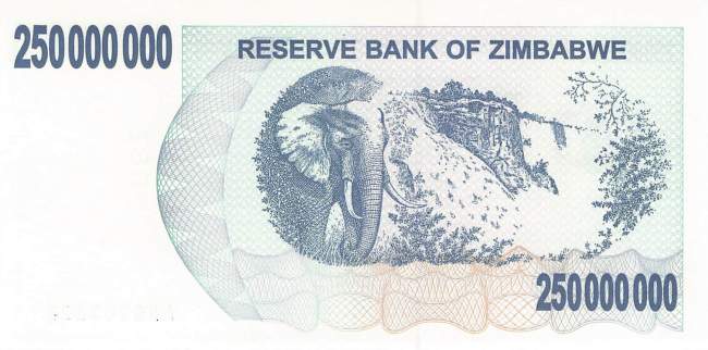 250 Million Dollars Zimbabwe p.592008